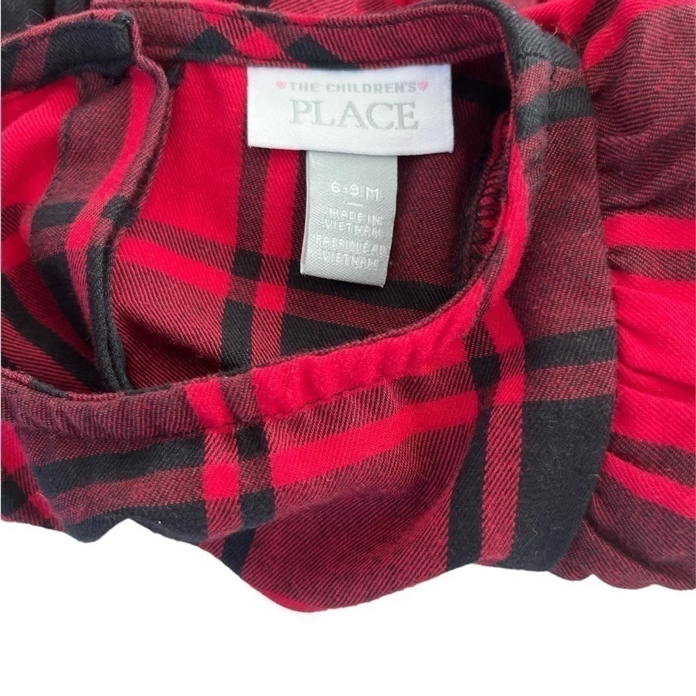 Flannel Children's Place dress, size 6-9 months.